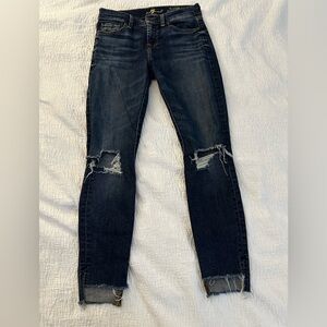 7 for all mankind jeans. The ankle skinny fit. Size 25